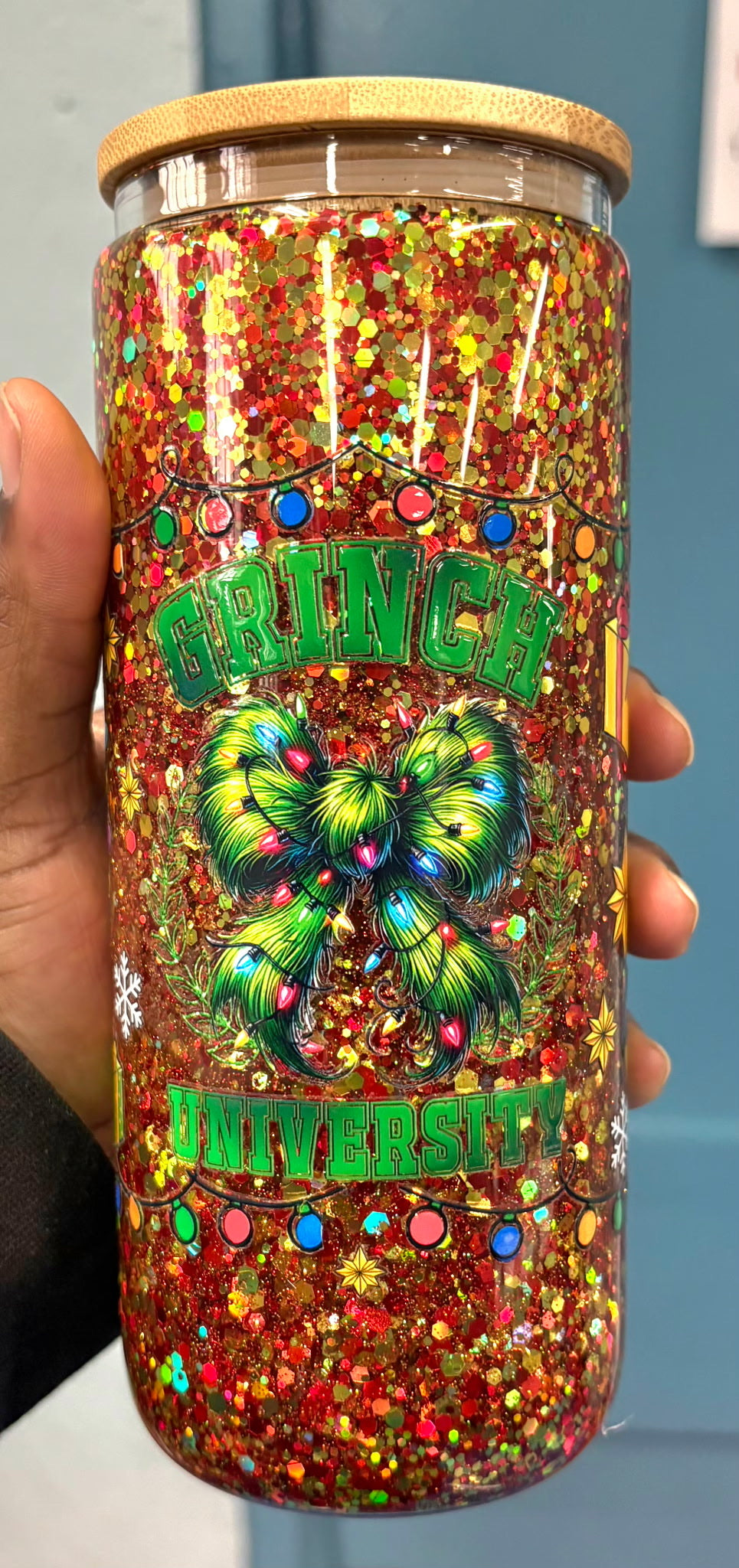 Ready-to-Ship 20oz Glitter Tumbler Glass